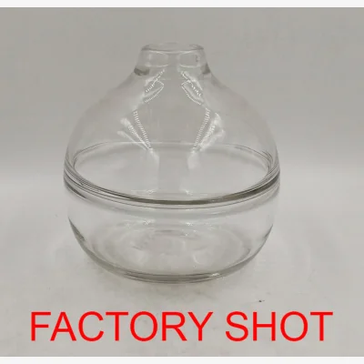 The Range Esma Large Ribbed Grey Glass Vase - Glass 100%