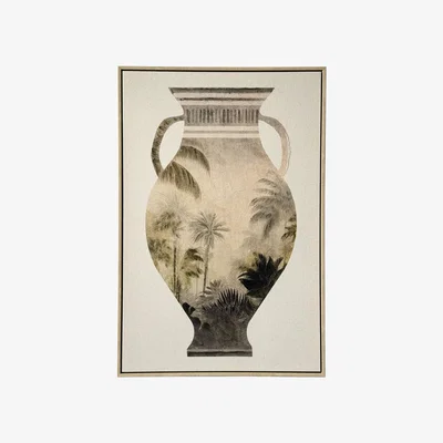 The Range Botanical Vase Silhouette Framed Art - Natural