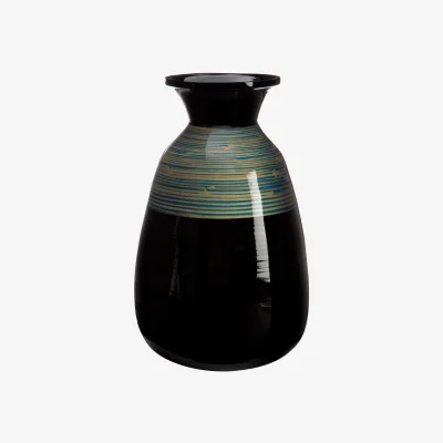 The Range Dusk Cream Small Ribbed Ceramic Vase - Bamboo 100%
