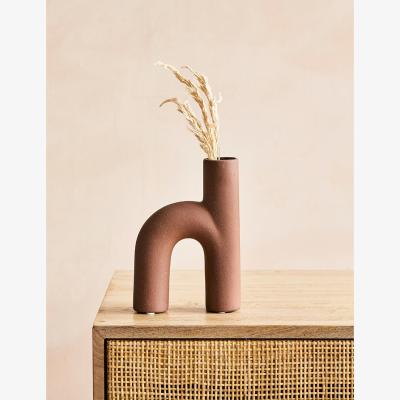 Rose & Grey Arch Vase - Clay