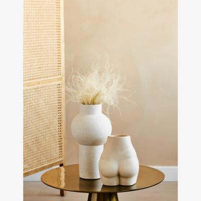 Rose & Grey HKliving White Speckled Clay Vase