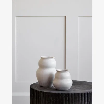 Rose & Grey Organic China Clay Vase - Two Sizes Available