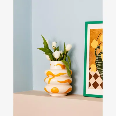 Rose & Grey Yellow Stacked Vase