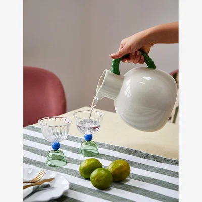 Rose & Grey Green & Off-White Decorative Jug