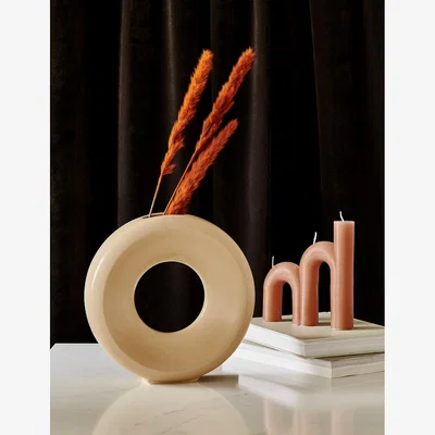 Rose & Grey HKliving Sand Ceramic Circle Vase