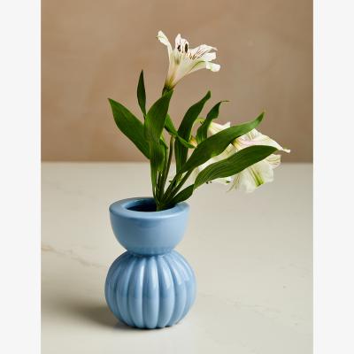 Rose & Grey Small Light Blue Stacked Vase