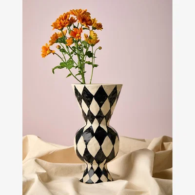 Rose & Grey Black Jasper Vase