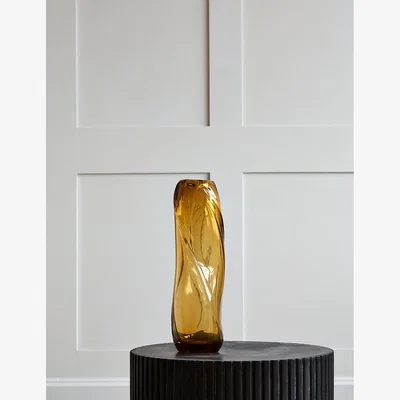 Rose & Grey Ferm Living Water Swirl Tall Vase - Yellow