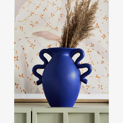 Rose & Grey Ferm Living Verso Vase - Bright Blue