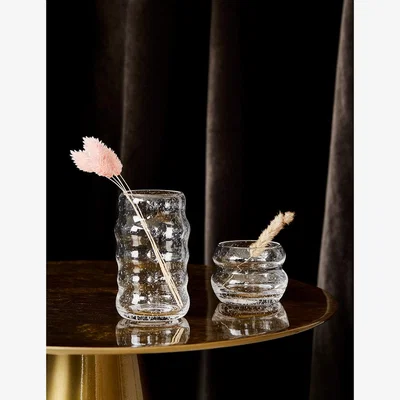 Rose & Grey Organic Glass Vase - Two Sizes Available