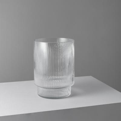 Sazy Flute Clear Glass Flower Vase, Small