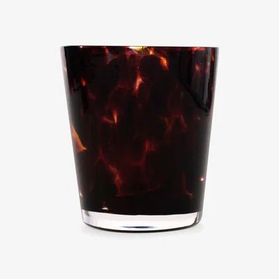 Sazy Brillante Hand-blown Vase, Dark Brown, S