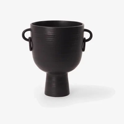 Sazy Branksome Ceramic Vase, Black, S
