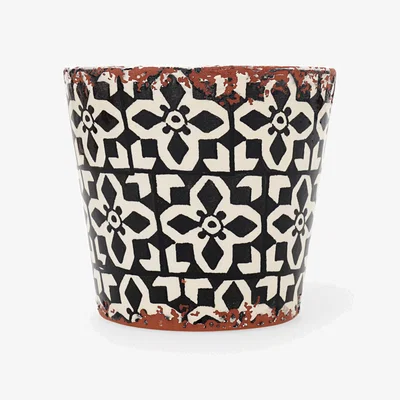 Sazy Mosaic Ceramic Pot, Black, M