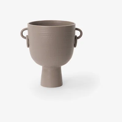 Sazy Branksome Ceramic Vase, Taupe, S
