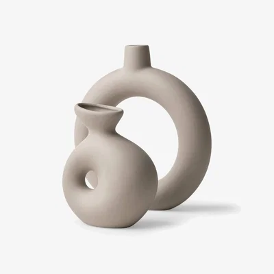 Sazy Freya Set of 2 Vases, Beige