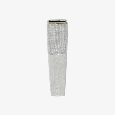 Teddy Beau Deco Home Valetta Small 40cm Glitz And Champagne Square Vase