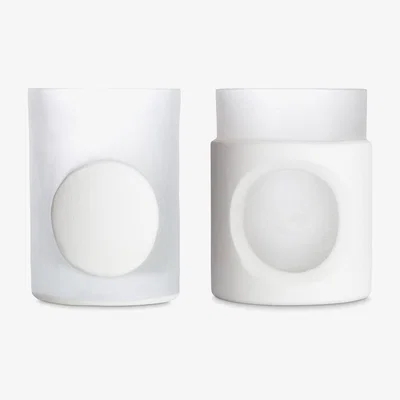 Tom Dixon Tom Dixon - Carved Stem Vase Set of 2 White