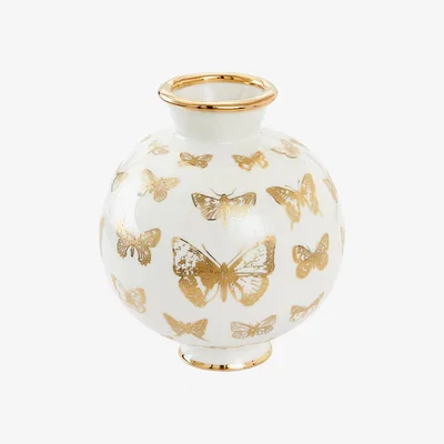 Tobias Oliver Jonathan Adler | Botanist Butterfly Round Vase