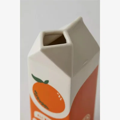 Urban Outfitters ban. do Rise & Shine Orange Juice Vase - Orange L: 7cm x W: 7cm x H: 21.6cm at Urban Outfitters