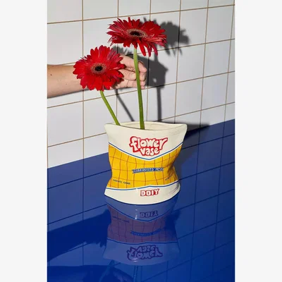 Urban Outfitters DOIY Crisps Bag Vase - Yellow ALL at Urban Outfitters
