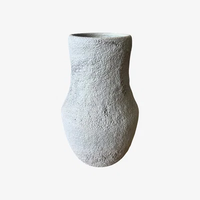 Wolf & Badger Grey Gray Leda Crater Vase Gina Desantis Ceramics