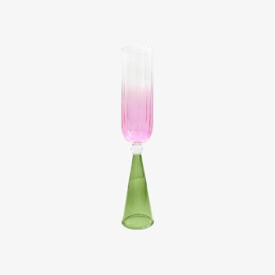 Wolf & Badger Pink / Purple Gatsby Champagne Flute - Set Of Six - Rose | Lodore