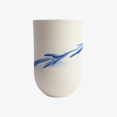 Wolf & Badger Blue / White Marbled Vase - Navy On White One Size Michelle Williams Ceramics