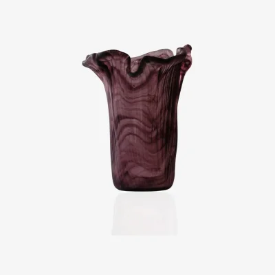 Wolf & Badger Purple Amorphous Frosted Glass Vase | Marleth