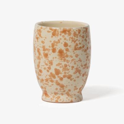 Wolf & Badger White / Yellow / Orange Splatter Bambino Vase - White, Yellow & Orange Sharland England