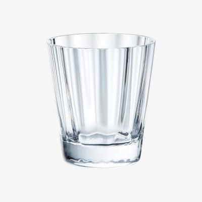 Wolf & Badger White Kirameki Old Fashioned Glass - Vertical Twelve Lines, Clear | Sghr Sugahara