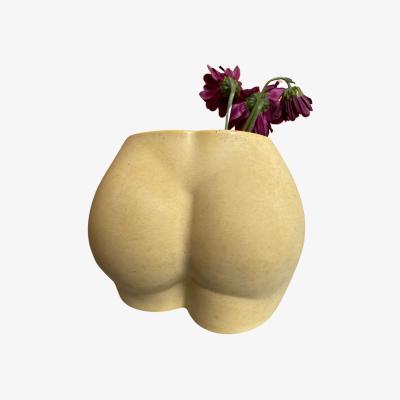 Wolf & Badger Yellow / Orange Cheeky Vase - Yellow By Shax