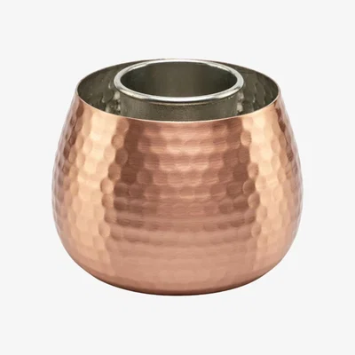 Wolf & Badger Brown Handcrafted Hammered Copper Ice Holder | Anatoliacraft
