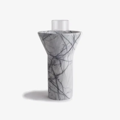 Wolf & Badger Lantern Vase - White And Jacob