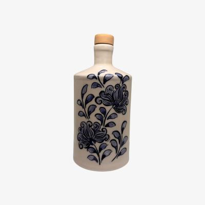 Wolf & Badger Blue / White Artisan Crafted Ceramic Flower Bottle And Vase Black and Wild