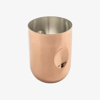 Wolf & Badger Rose Gold Handmade Copper Tumbler, Polished Copper | Anatoliacraft