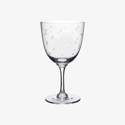 Wolf & Badger A Pair Of Crystal Wine Glasses With Stars Design | The Vintage List