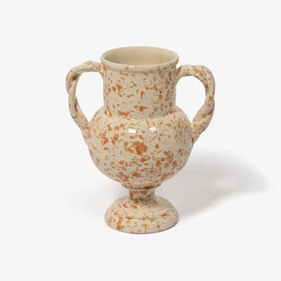 Wolf & Badger Yellow / Orange Splatter Verona Vase - Regular - Tan And Ivory One Size Sharland England