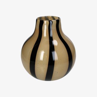 Wolf & Badger Brown / Black Elegant Brown Two Toned Striped Vase | Casabyjj