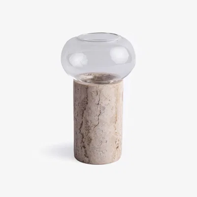 Wolf & Badger Neutrals Soliflor Bubble Vase Travertine And Jacob