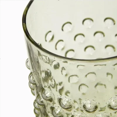 Wolf & Badger Bobble Glass Tumblers - Green | Casabyjj