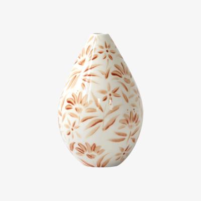 Wolf & Badger Neutrals / White / Brown Sunburst Flowers Bud Vase - Autumn Brown Rosanna Corfe