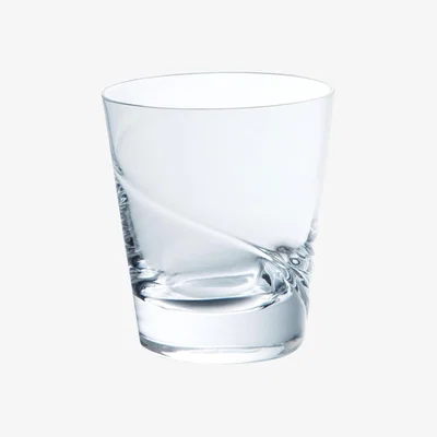 Wolf & Badger White Kirameki Old Fashioned Glass - One Line, Clear | Sghr Sugahara