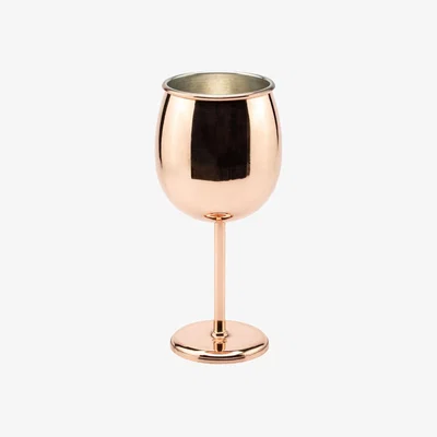 Wolf & Badger Brown Handcrafted Copper Wine Goblet | Anatoliacraft