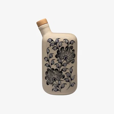 Wolf & Badger Blue / White Artisan Crafted Christmas Flower Bottle And Vase | Black and Wild