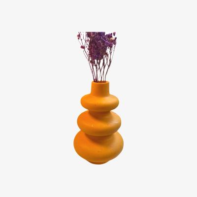 Wolf & Badger Yellow / Orange Peach Squiggly Vase - Mini | By Shax