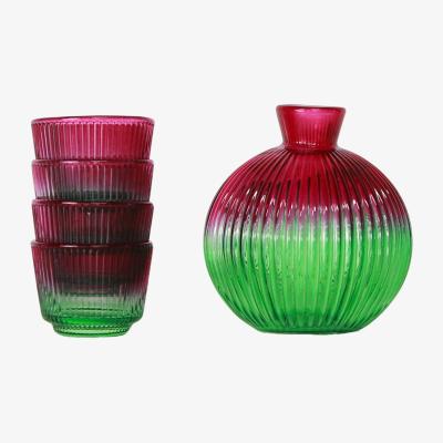Wolf & Badger Green / Red Limited Edition: Gatsby Sake Set | Lodore