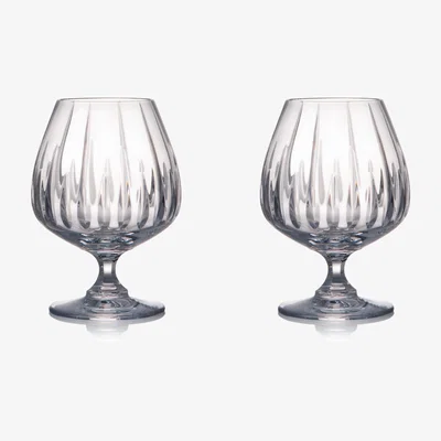 Wolf & Badger Pair Of Crystal Skylight Brandy Balloon Glasses | Eliská
