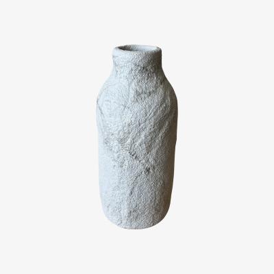 Wolf & Badger Grey Gray Tall Bottle Crater Vase Gina Desantis Ceramics