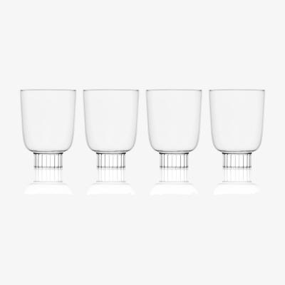 Wolf & Badger Neutrals / White A Set Of Four Stemless Wine Glasses In Clear | Sprezz